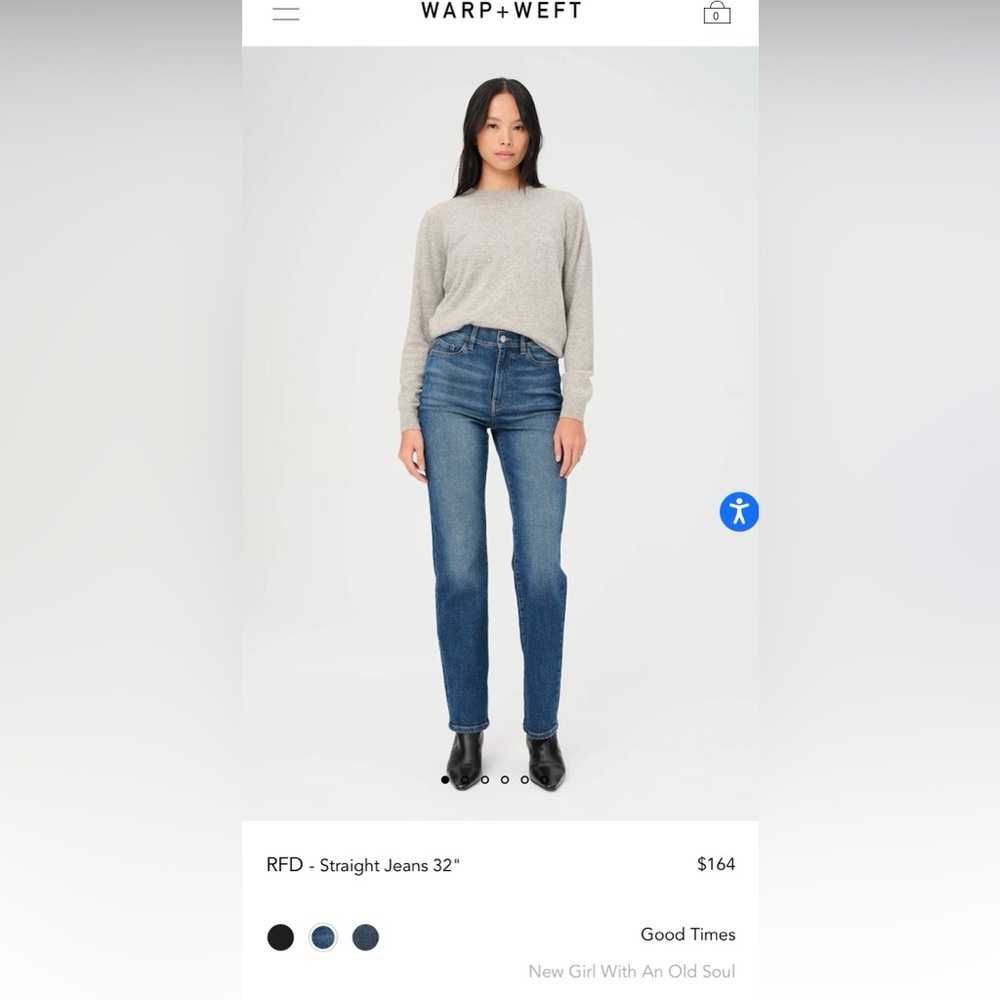 Warp + Weft Women's RFD straight Jean